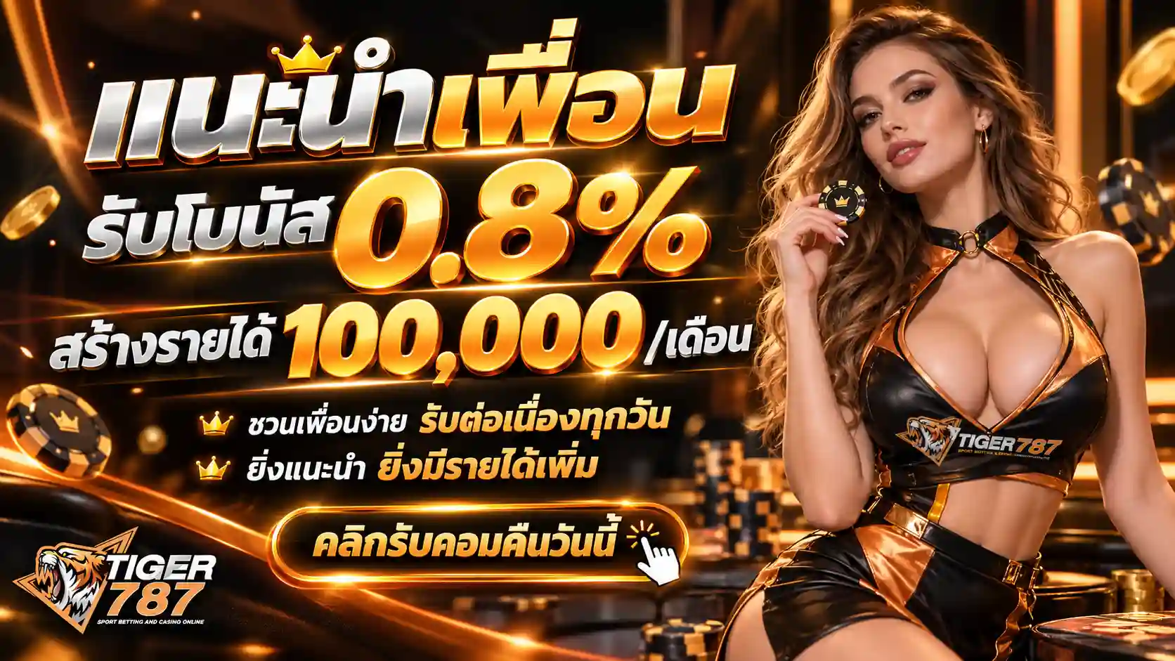 คาสิโนแนะนำเพื่อน TIGER 787
